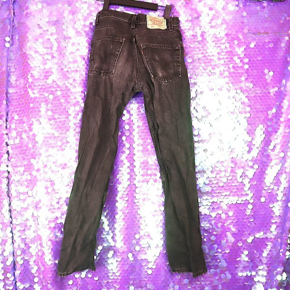 BLACK DISTRESSED JEANS 29x32 Levi's *FLAWED* 550 Relaxed Straight Casual Grunge